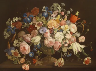 Großes dekoratives Blumenstillleben